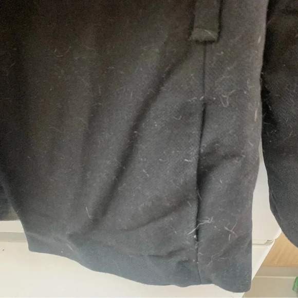 Ted Baker Black Virgin Wool Drape Wrap Coat - Picture 11 of 14